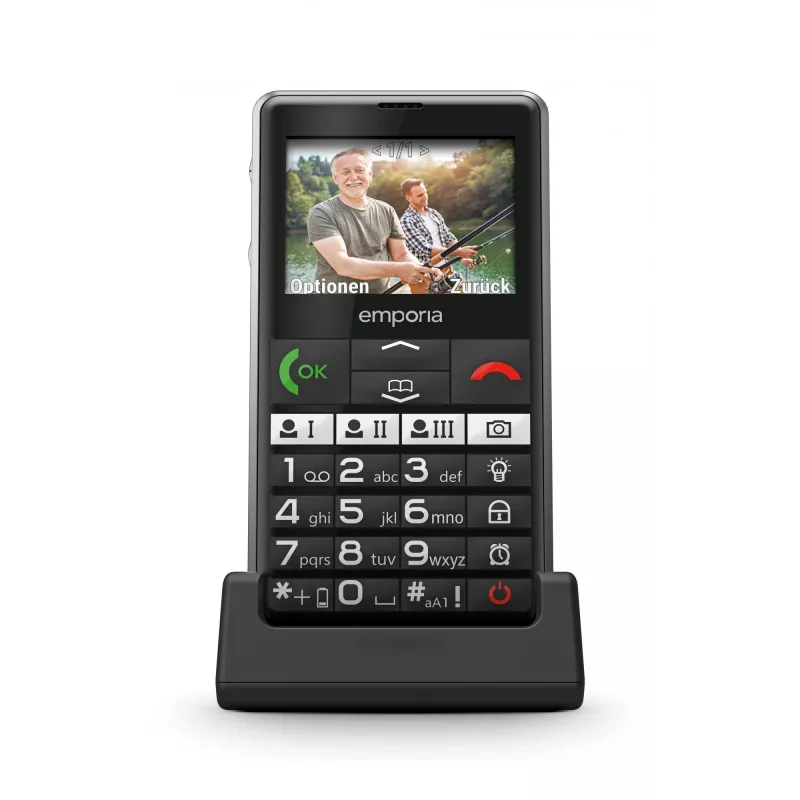 Emporia emporiaPURE-LTE senioru telefons, melns, 5.87 cm (2.31 inch)