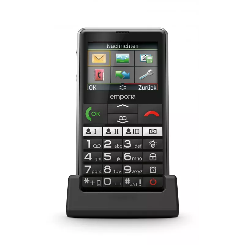 Emporia emporiaPURE-LTE senioru telefons, melns, 5.87 cm (2.31 inch)