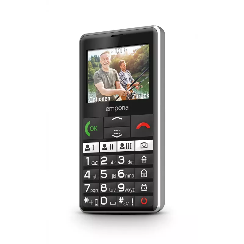Emporia emporiaPURE-LTE senioru telefons, melns, 5.87 cm (2.31 inch)
