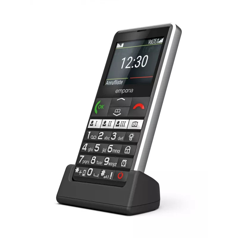 Emporia emporiaPURE-LTE senioru telefons, melns, 5.87 cm (2.31 inch)