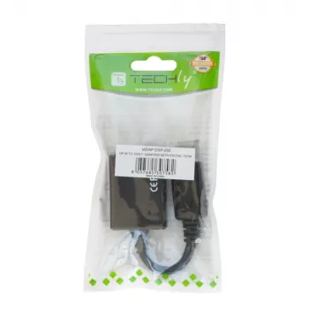 Techly DisplayPort DP uz VGA adapteris M F IADAP DSP-250, 0.07 m, DisplayPort, 2 x VGA (D-Sub), vīrietis, sieviete, 1920 x 1200 pikseļi