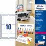 Vizītkaršu lapas Avery Zweckform C32026-25, 85×54 mm, balts kartons, 25 loksnes