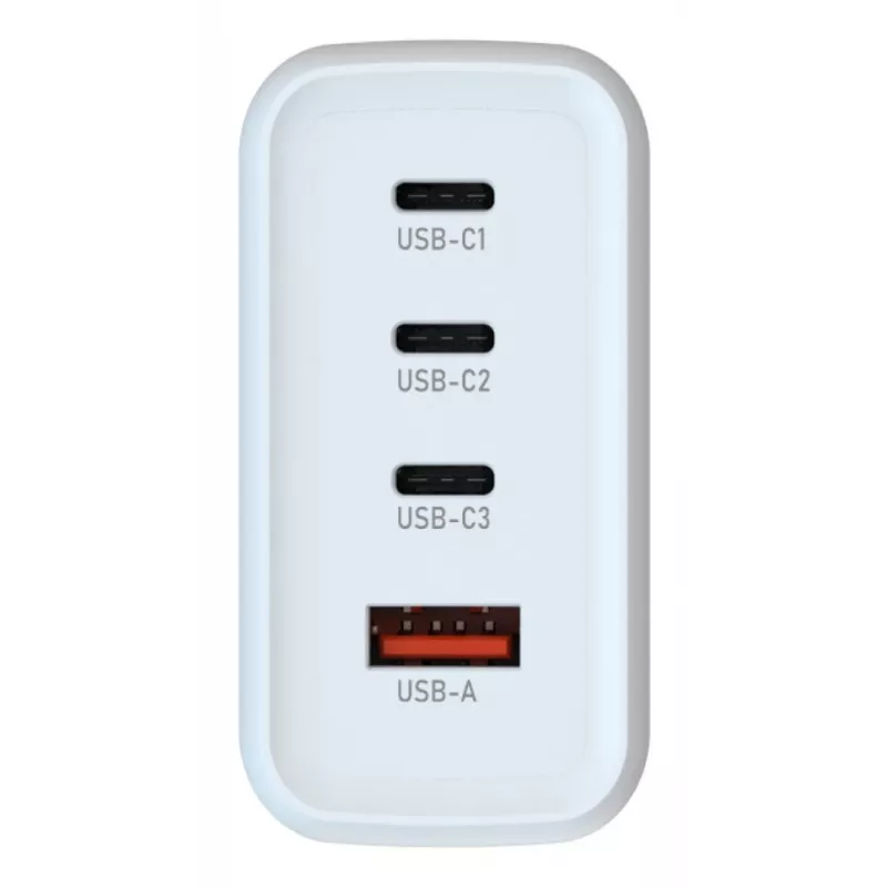 Techly IPW-PD140W-WH sienas lādētājs, GaN, 140W, 3x USB-C, 1x USB-A, balts