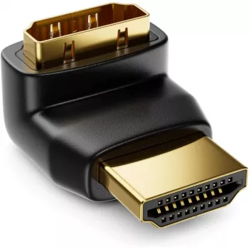 Techly HDMI adapteris M / F leņķveida L IADAP HDMI-L, HDMI, melns