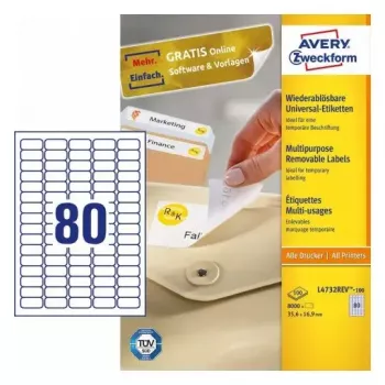 Pašlīmējošas printera etiķetes Avery L4732REV-100