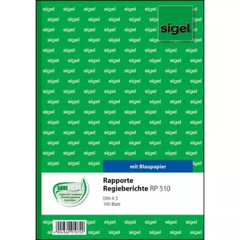 Uzņēmuma veidlapa Sigel RP510 Zaļa A5 100 loksnes