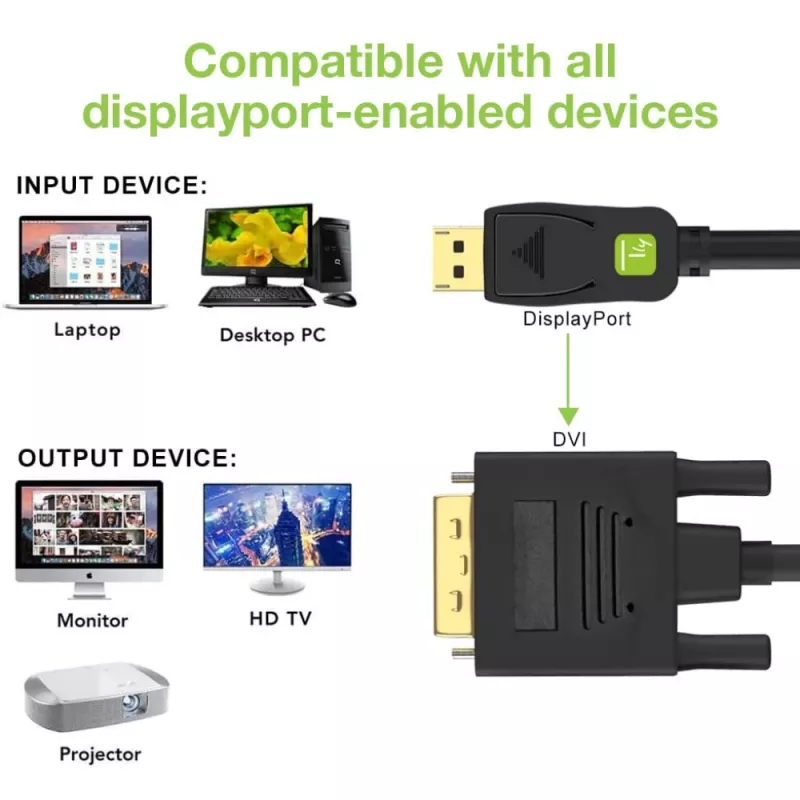Techly Monitor DisplayPort uz DVI kabelis 3 m ICOC DSP-C-030