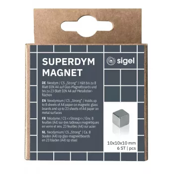 Sigel BA192 neodīma magnēts kubs sudraba 10mm (6 gab.)