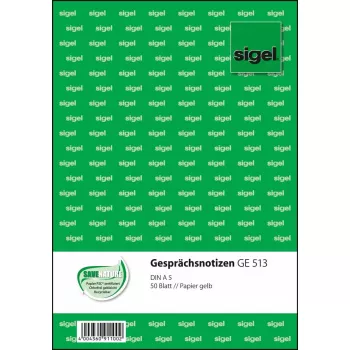 Biznesa forma Sigel GE513 A5 Zaļa 50 loksnes