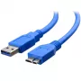 Techly USB 3.0 Superspeed kabelis A / Micro B 3m Zils ICOC MUSB3-A-030