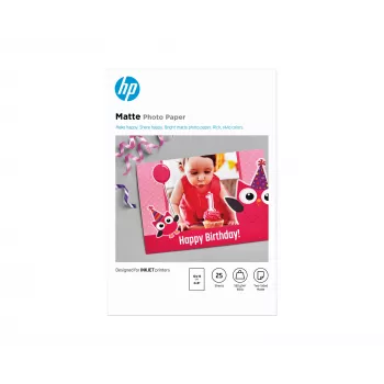 HP Matēta fotopapīra lapa 180 g/m² 10x15 cm (101x152 mm) 25 loksnes
