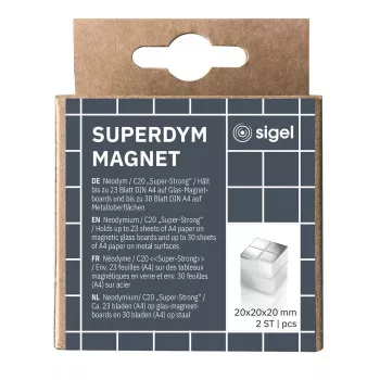 Neodīma magnētu kubs Sigel BA706 sudraba 20mm