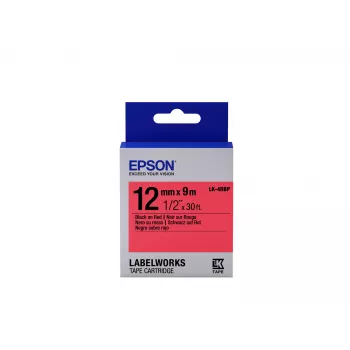 Epson Lentes kasetne Pastel LK-4RBP Melns/Sarkans 12mm (9m)