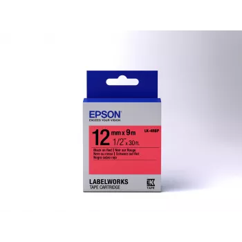 Epson Lentes kasetne Pastel LK-4RBP Melns/Sarkans 12mm (9m)