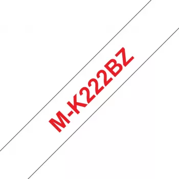 Brother M-K222BZ līmlentes kasete Sarkans uz balta 9mm x 8m