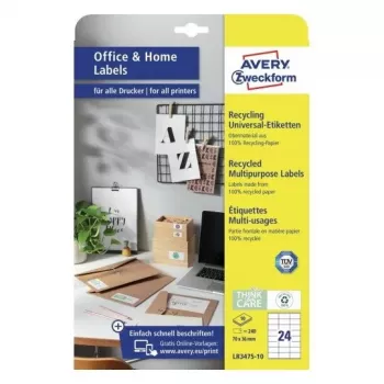 Pašlīmējošā etiķete Taisnstūris AVERY LR3475-10