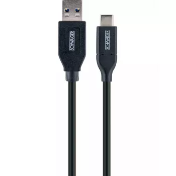 USB kabelis Schwaiger LK 050 C USB 3.2 Gen 2 0.5m USB A USB C Melns