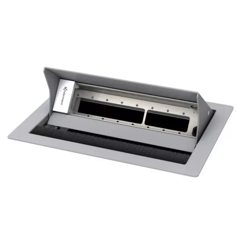 Izplūdes kārba Kindermann 7492000070, F tips, pelēka, platums 250 mm, dziļums 190 mm