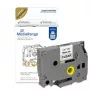 Plastmasas lentes kasete MediaRange TZ-131 12mm melns uz caurspīdīga