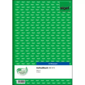 Biznesa veidlapa Sigel AM415 Zaļa Balta A4 50 loksnes