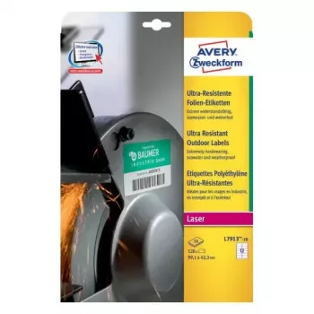 Pašlīmējošās uzlīmes Avery L7913-10 noapaļots taisnstūris