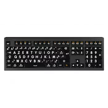 Logickeyboard USB AZERTY franču tastatūra LKB-LPWB-A2M-FR vadu, šķērveida slēdži