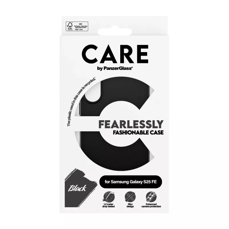 PanzerGlass CARE™ by ® TPU Macīgs Vāciņš Melns Samsung Galaxy S25 FE 5G