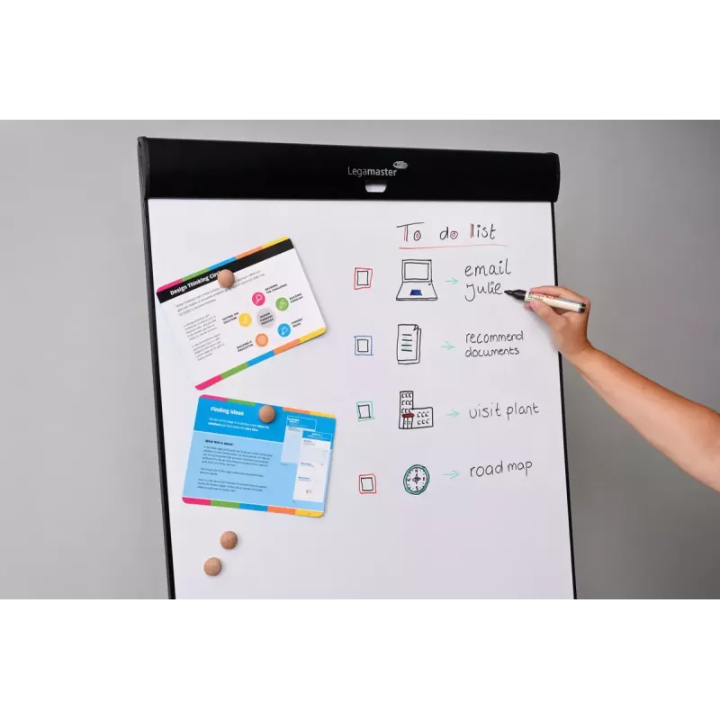 Legamaster SKETCH PRO mobilais flīpčarts ar zvaigznes formas pamatni un 5 riteņiem