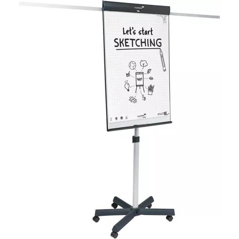 Legamaster SKETCH PRO mobilais flīpčarts ar zvaigznes formas pamatni un 5 riteņiem