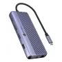 ICY BOX IB-DK4062-CPD - USB 3.2 Gen 1 Type-C dokstacija, 12 porti, 100 W, antracīta