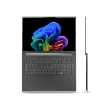 Portatīvais dators Acer Aspire 16 AI A16-61M-R473 — 16 inch WUXGA+ OLED, AMD Ryzen AI 5 330, 16 GB LPDDR5x, 512 GB SSD, Windows 11 Home, Pelēks