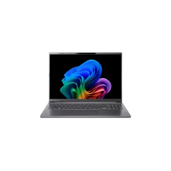 Portatīvais dators Acer Aspire 16 AI A16-61M-R473 — 16 inch WUXGA+ OLED, AMD Ryzen AI 5 330, 16 GB LPDDR5x, 512 GB SSD, Windows 11 Home, Pelēks