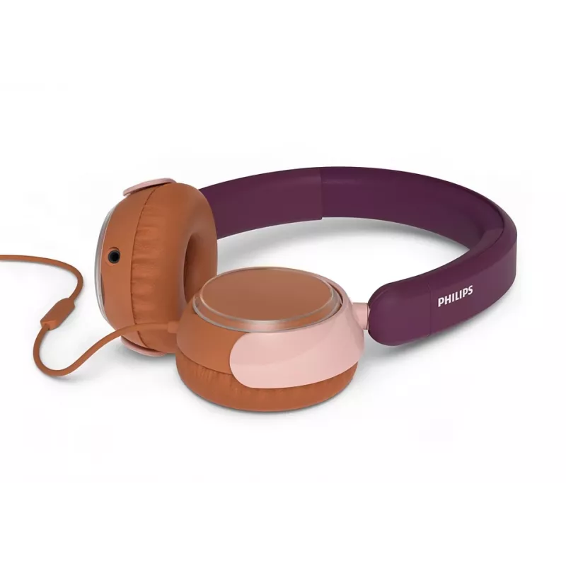 Philips 2000 sērijas TAK2000MP/00 bērnu austiņas, vadu, USB-C, oranža/violeta/rozā