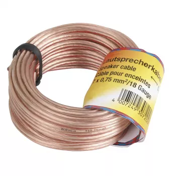 Hama 00205141 audio kabelis 10 m, varš, caurspīdīgs