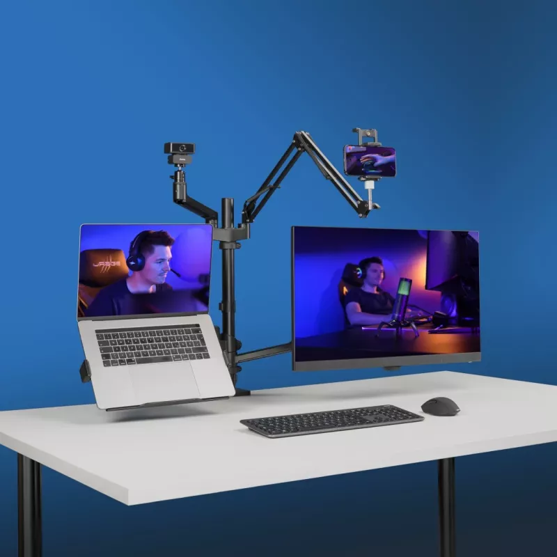 Hama 00004663 monitora stiprinājums / statīvs 81.3 cm (32 collas) Galda melns