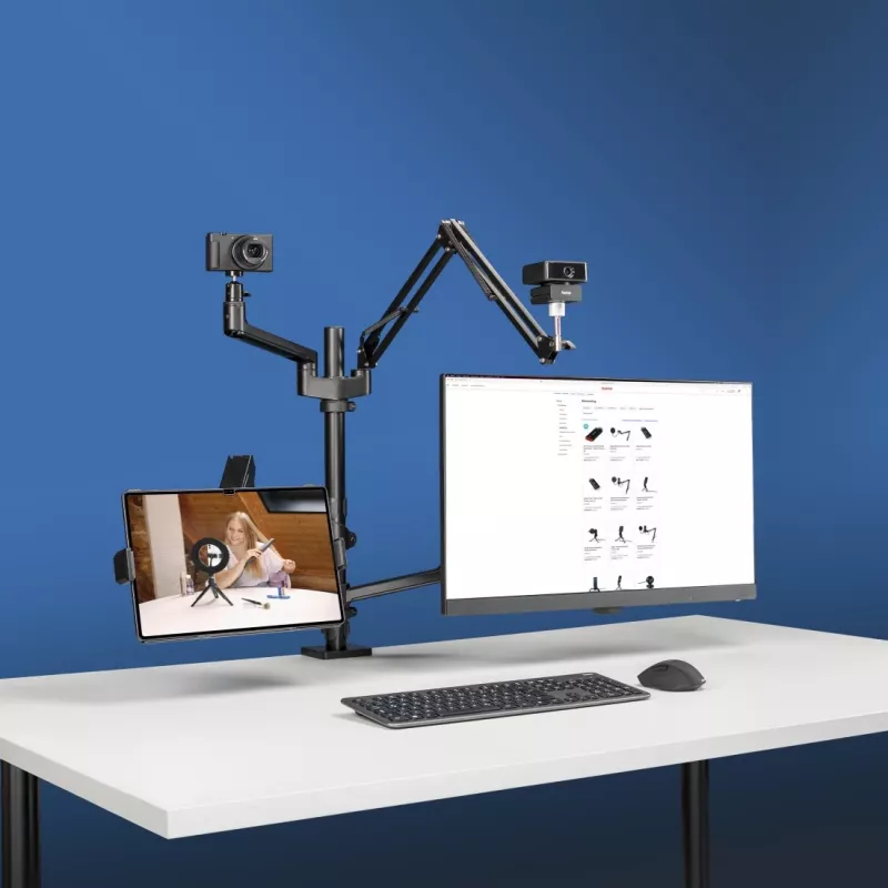 Hama 00004663 monitora stiprinājums / statīvs 81.3 cm (32 collas) Galda melns