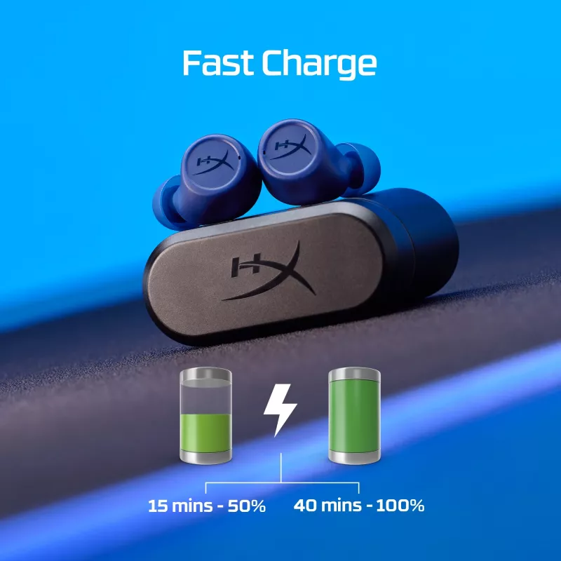 Bezvadu austiņas Kingston HyperX Cirro Buds Pro Melnas — Bluetooth, 20–20000 Hz, 0.3 m kabelis