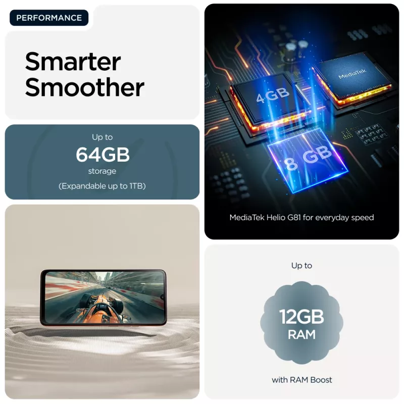 Viedtālrunis Motorola moto g06 6.88 collu LCD 120Hz 4GB/128GB Zils, MediaTek Helio G81, 50MP, 5200mAh, Dual SIM, IP64