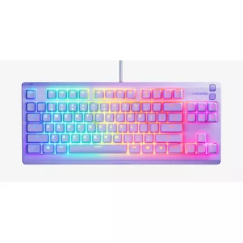 Mehāniskā stila TKL spēļu tastatūra STEELSERIES Apex 3 TKL US RGB fona apgaismojums, bez ciparu bloka, US izkārtojums