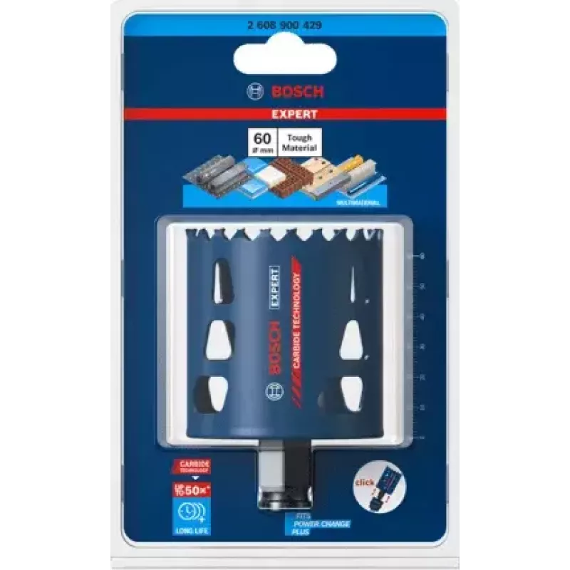 Urbja cauruļzāģis Bosch 2 608 900 429 diametrs 6 cm, piemērots plastmasai un kokam