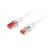 LANBERG Cat6 S/FTP (S-STP) tīkla kabelis, RJ-45–RJ-45, 2 m, balts