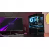 Korpus TACENS MARS MC-PULSAR LCD ATX Midi Tower, rūdīts stikls, priekšējais LCD, USB-C, atbalsta GPU 33.2 cm