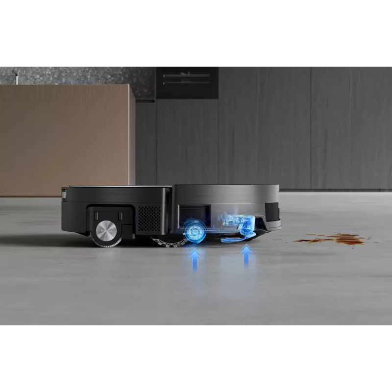Robotputekļsūcējs Ecovacs Deebot X11 Pro Omni — melns, Li-Ion 6400 mAh, 206 min darbības laiks, 0,22 L putekļu tvertne, bāzes stacija 2,5 L