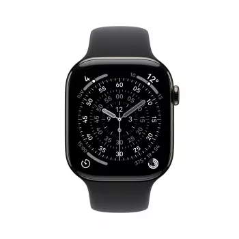 Viedpulkstenis Apple Watch Series 11 GPS + Cellular 46mm Slate Titanium Korpuss Black Sport S/M