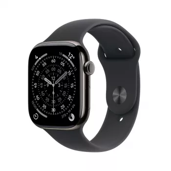 Viedpulkstenis Apple Watch Series 11 GPS + Cellular 46mm Slate Titanium Korpuss Black Sport S/M