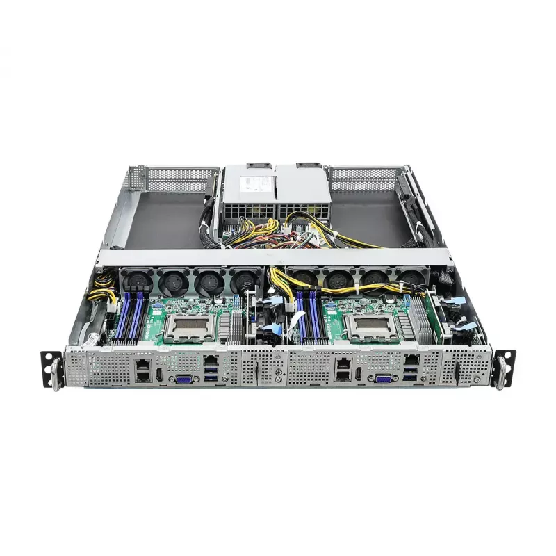 Servera barebone ASRock 1U2N2G-AM5/2T — LGA 1718, DDR5 līdz 48GB, 10Gb Ethernet, Aspeed AST2600, 1600W barošanas bloks