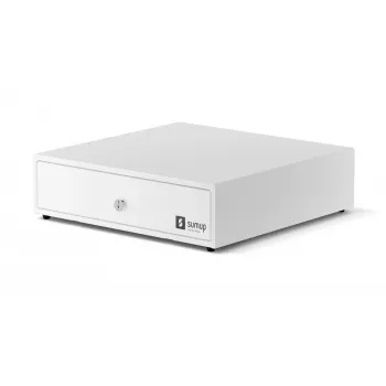 Naudas kase SumUp Cash Drawer — plastmasas un tērauda korpuss, balta, 330×340×100 mm, 5 kg