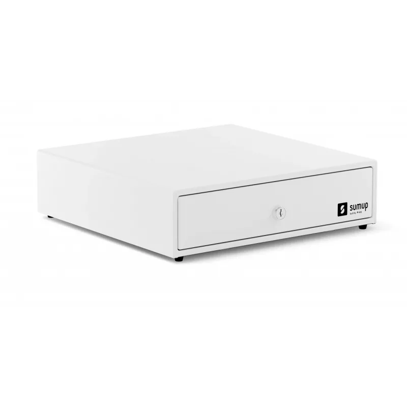 Naudas kase SumUp Cash Drawer — plastmasas un tērauda korpuss, balta, 330×340×100 mm, 5 kg