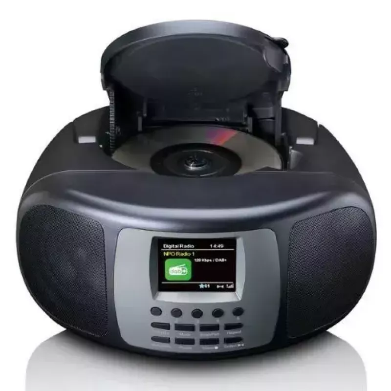 Pārnēsājams DAB+/FM radio Lenco SCD-860 ar Bluetooth, CD atskaņotāju, 2.4 collu TFT displeju, 2×2W, AUX, bateriju/tīkla barošanu