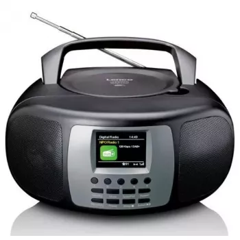 Pārnēsājams DAB+/FM radio Lenco SCD-860 ar Bluetooth, CD atskaņotāju, 2.4 collu TFT displeju, 2×2W, AUX, bateriju/tīkla barošanu